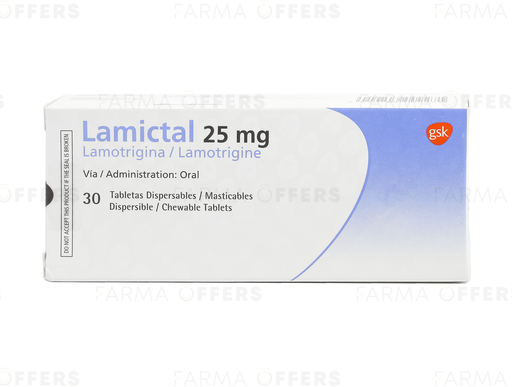 LAMICTAL TABL 25mg, 1 de 30