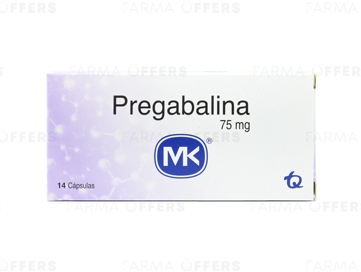 PREGABALINA MK CAPS 75mg, 1 de 14