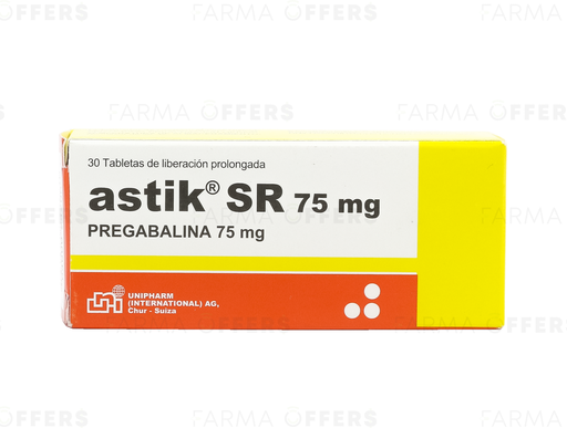 ASTIK SR TABL L.P. 75mg, 1 de 30