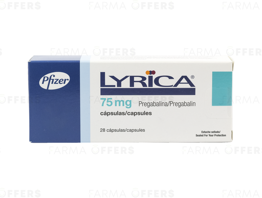LYRICA CAPS 75mg, 1 de 28
