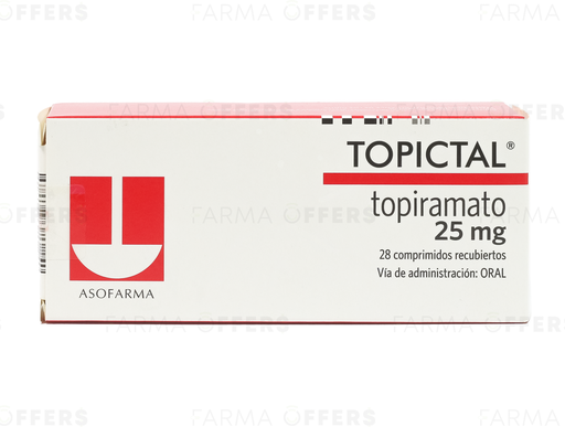 TOPICTAL TABL RECUBIE 25mg, 1 de 28