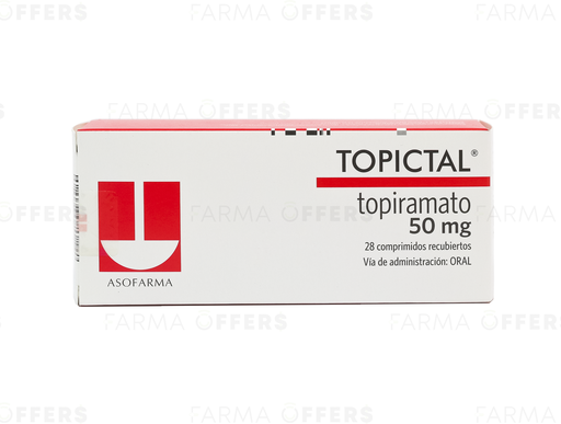 TOPICTAL TABL RECUBIE 50mg, 1 de 28