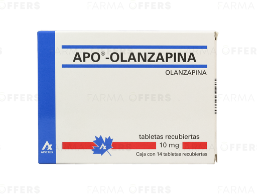 APO-OLANZAPINA TABL 10mg, 1 de 14