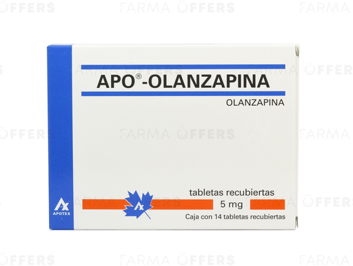 APO-OLANZAPINA TABL 5.00MG, 1 de 14