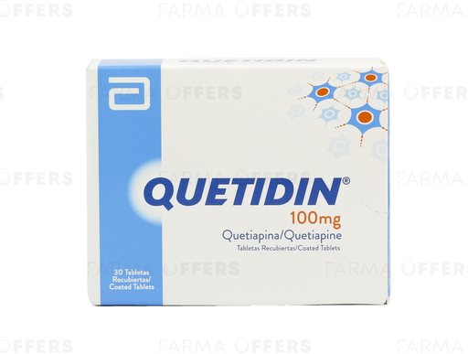 QUETIDIN TABL RECUBIE 100MG, 1 de 30
