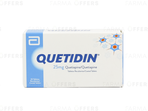 QUETIDIN TABL RECUBIE 25mg, 1 de 30