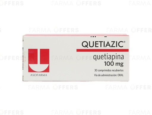 QUETIAZIC TABL RECUBIE 100MG, 1 de 30