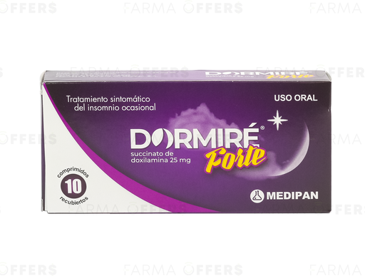 DORMIRE FORTE TABL RECUBIE 25mg, 1 de 10