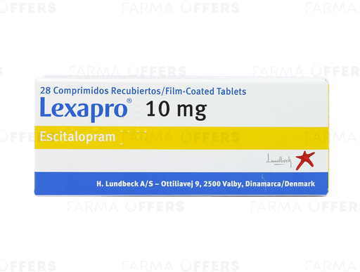 LEXAPRO TABL RECUBIE 10mg, 1 de 28 LB