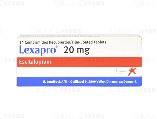 LEXAPRO TABL RECUBIE 20mg, 1 de 14 LB