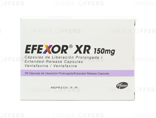 EFEXOR-XR CAPS L.P. 150MG, 1 de 28