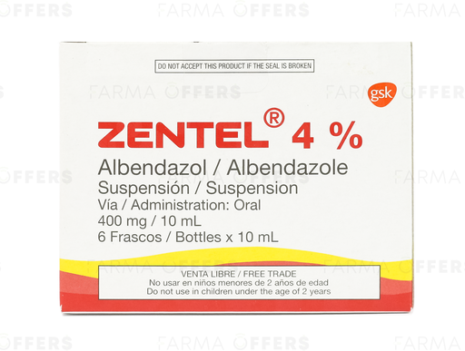 ZENTEL SUSP 4% 10ML, 1 de 6