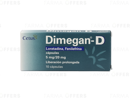 DIMEGAN D TABL 5.00MG, 1 de 10