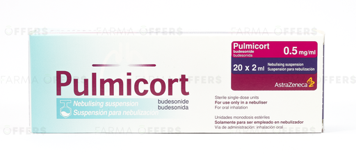 PULMICORT AMP P/NEBUL. 0.50MG 2ML/ML, 1 de 20 
