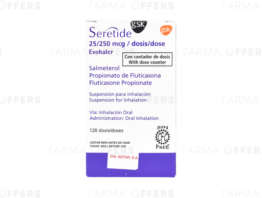 SERETIDE INHAL DOSE 250Y x 120 /25