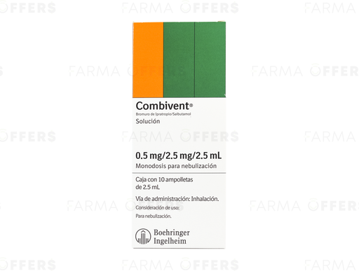 COMBIVENT AMP P/NEBUL. 2.5ML, 1 DE 10