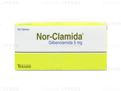 NOR-CLAMIDA TABL 5.00MG, 1 de 100