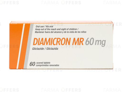DIAMICRON-MR TABL 60mg, 1 de 60