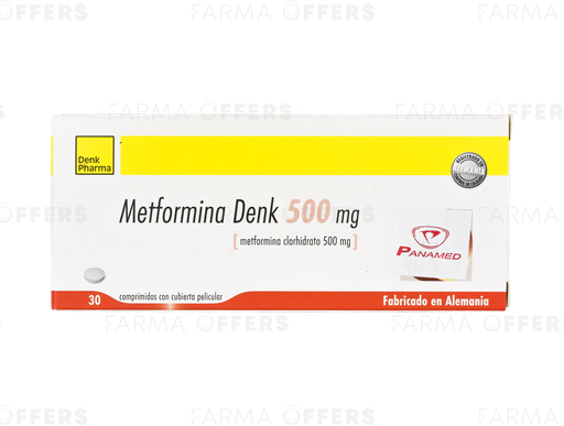 METFORMINA DENK TABL 500MG, 1 de 30