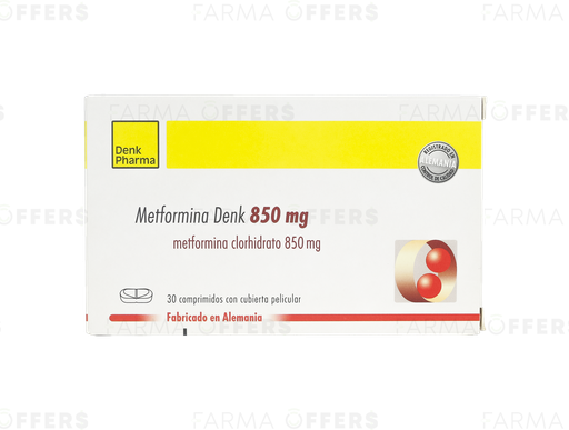 METFORMINA DENK TABL 850MG, 1 de 30