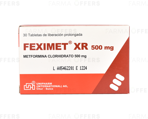 FEXIMET XR TABL L.P. 500MG, 1 de 30