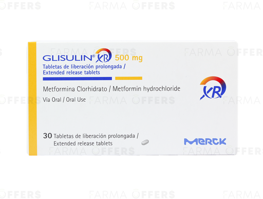 GLISULIN XR TABL L.P.XR 500MG, 1 de 30