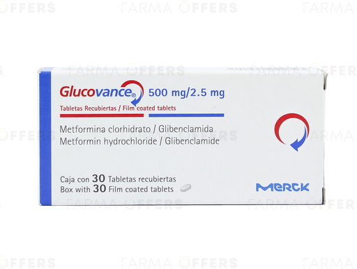 GLUCOVANCE TABL RECUBIE 2.50MG/500, 1 de 30 