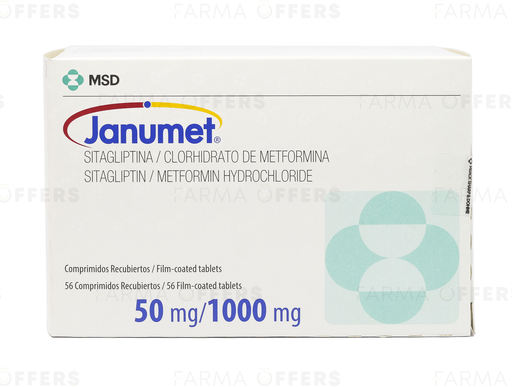 JANUMET TABL RECUBIE 1000MG/50, 1 de 56 