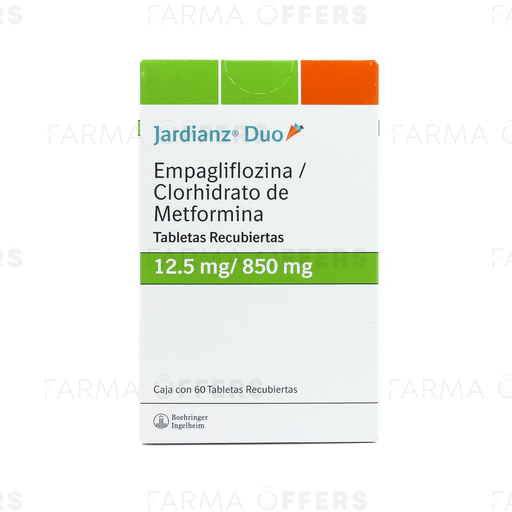 JARDIANZ DUO TABL RECUBIE 850MG/12.5, 1 de 60 