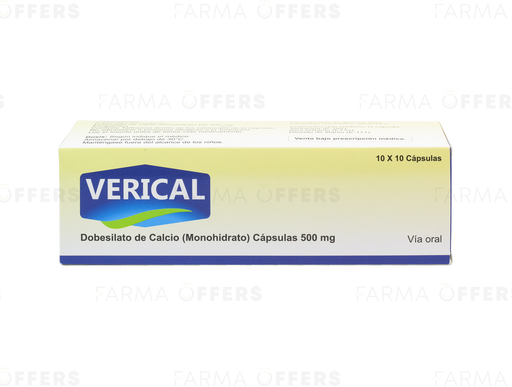 VERICAL 500MG, 1 de 100 CAPS