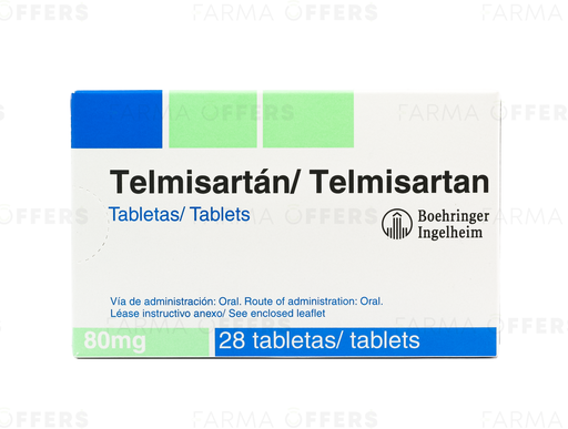 Telmisartan 80MG, 1 de 28 TAB