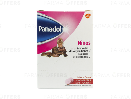 PANADOL TAB. MAST. NIÑO, 1 de 100