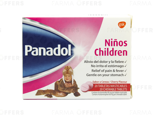 PANADOL TAB. MAST. NIÑO X 20