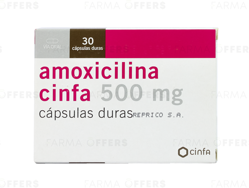 AMOXICILINA CIN CAPS 500MG, 1 de 30
