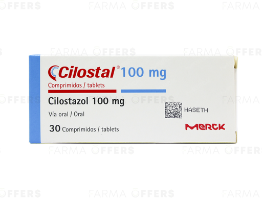 CILOSTAL TABL 100MG, 1 de 30